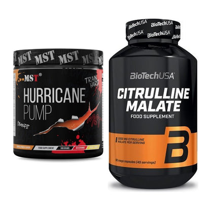 Trainings-Set: MST Hurricane Pump + BioTech Citrulline Malate – alle enthaltenen Artikel