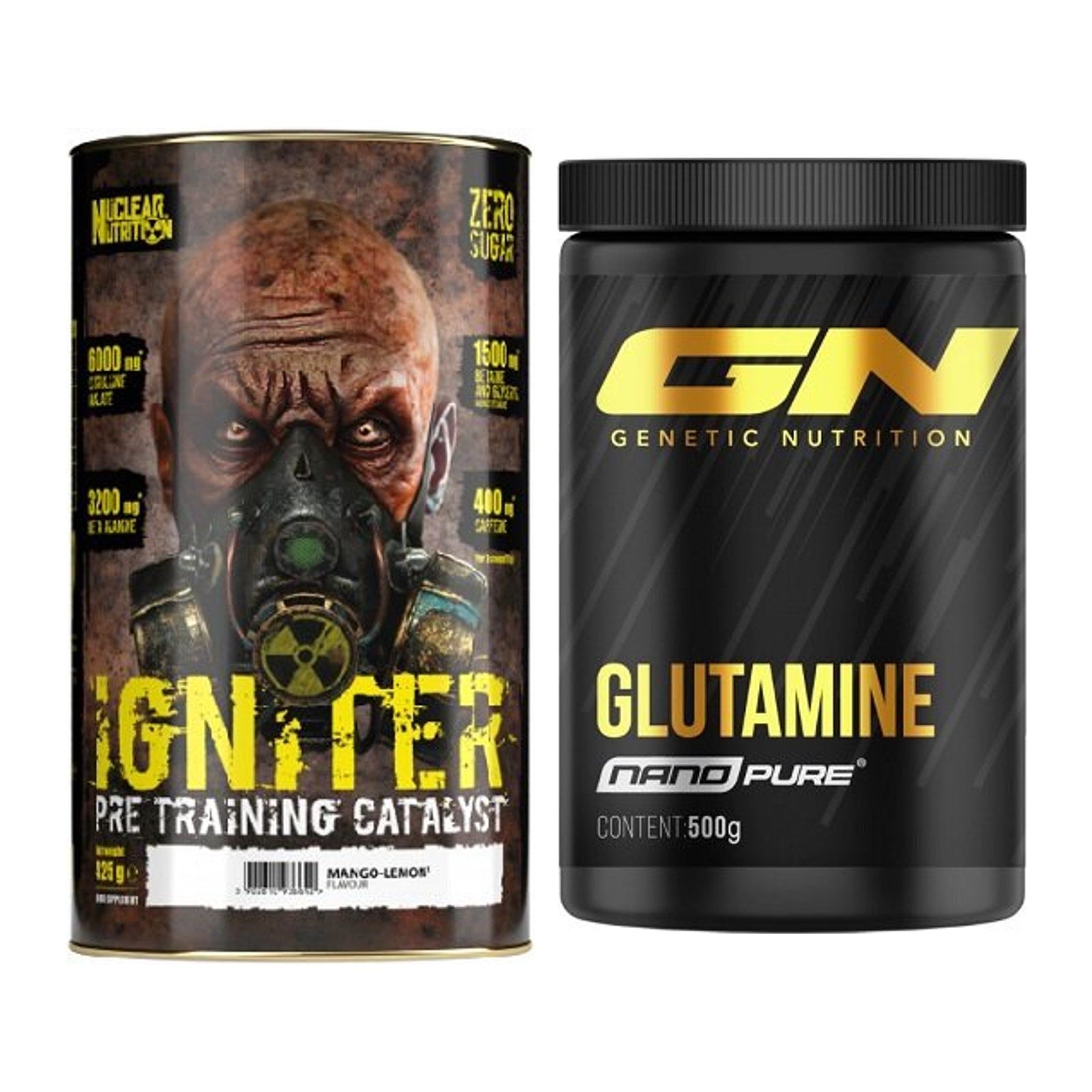 Trainings-Set: Nuclear Nutrition IGNITER + GN Nano Pure Glutamine – alle enthaltenen Artikel