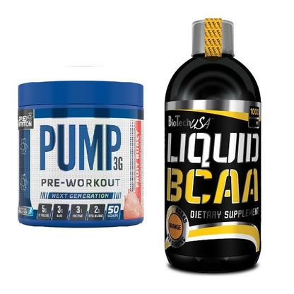 Trainings-Set: Applied Nutrition Pump + BioTech Liquid BCAA – alle enthaltenen Artikel