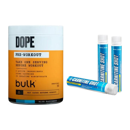 Trainings-Set: Bulk Dope Pre-Workout 30 + Body Attack L-Carnitine – alle enthaltenen Artikel