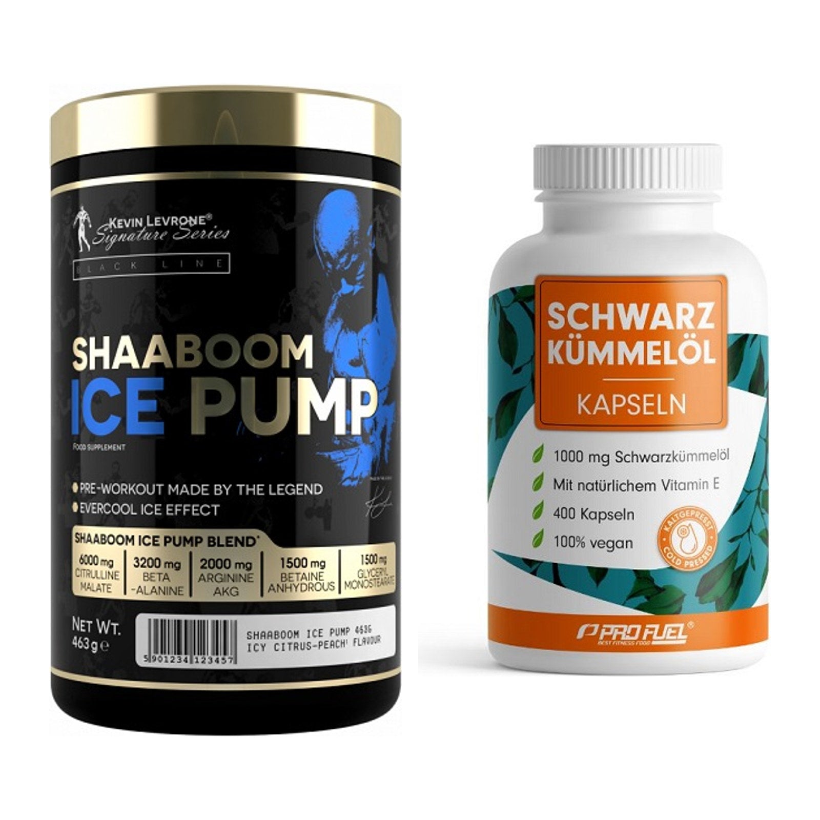 Trainings-Set: Kevin Levrone Shaaboom Ice + ProFuel Schwarzkümmelöl – alle enthaltenen Artikel