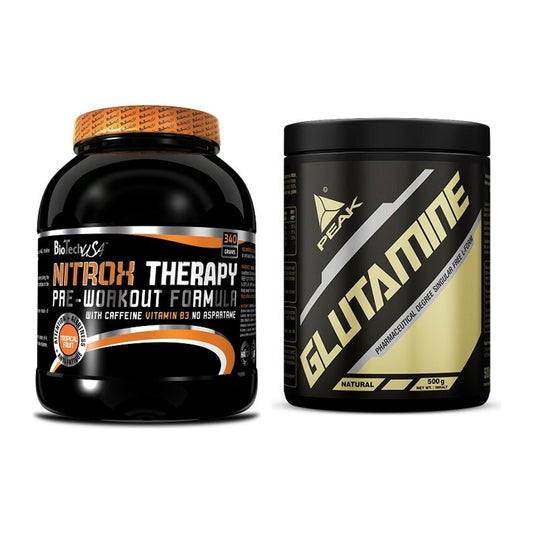 Trainings-Set: BioTech NitroX Therapy + Peak Glutamin – alle enthaltenen Artikel