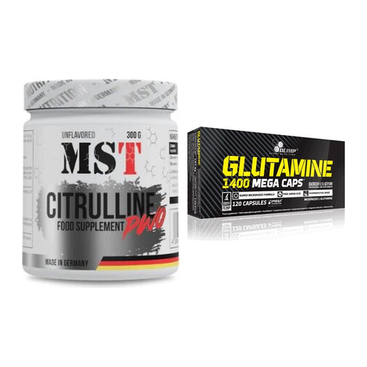 Trainings-Set: MST Citrulline Malat 300g + Olimp L-Glutamine Mega Caps – alle enthaltenen Artikel