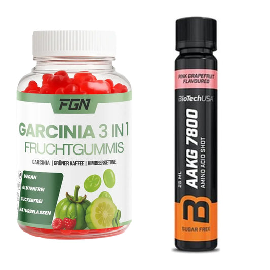 Trainings-Set: FGN Garcinia 60 Fruchtgummies + BioTech AAKG 7800 – alle enthaltenen Artikel