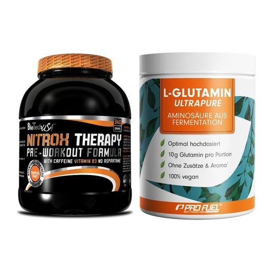 Trainings-Set: BioTech NitroX Therapy + ProFuel Glutamin Ultrapure – alle enthaltenen Artikel