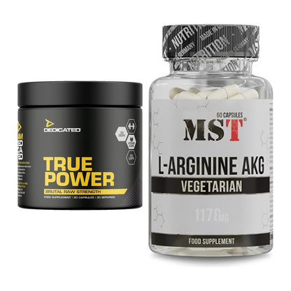 Trainings-Set: Dedicated True Power + MST Arginin AAKG 1178mg – alle enthaltenen Artikel