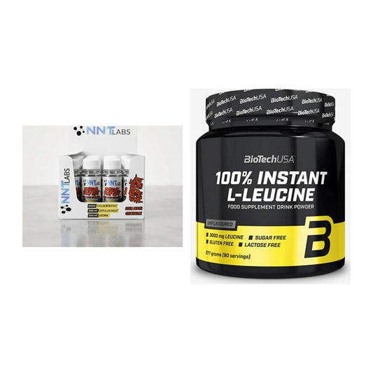 Trainings-Set: NNT Extreme Pump Shot + BioTech 100% Instant L-Leucine – alle enthaltenen Artikel