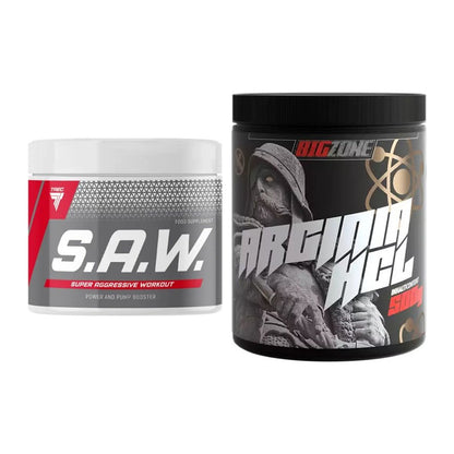 Trainings-Set: Trec Nutrition SAW Booster + Big Zone Arginine HCl – alle enthaltenen Artikel