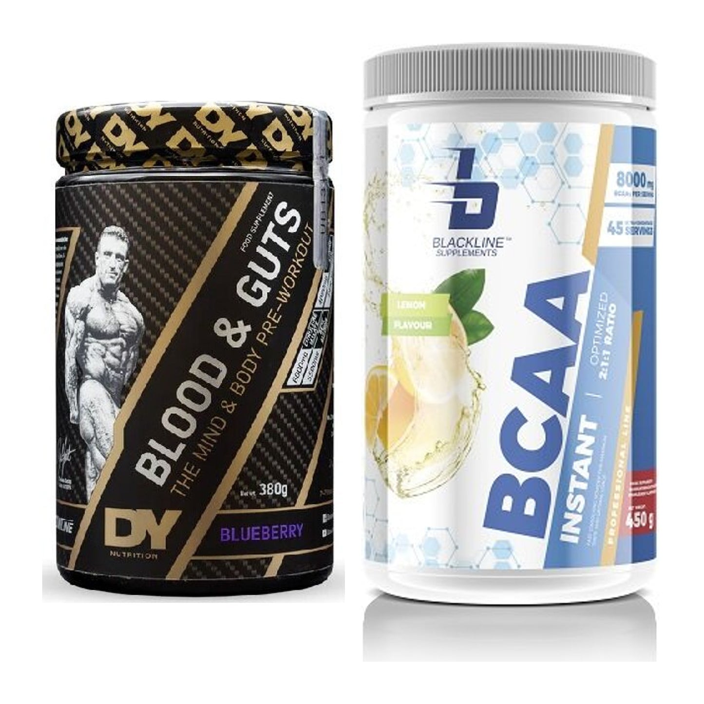 Trainings-Set: DY Nutrition Blood&Guts + Blackline Supplements BCAA – alle enthaltenen Artikel