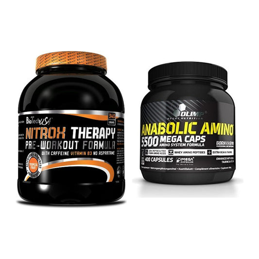Trainings-Set: BioTech NitroX Therapy + Olimp Anabolic Amino 5500 Mega – alle enthaltenen Artikel