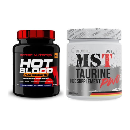 Trainings-Set: Scitec Hot Blood Hardcore + MST Taurine – alle enthaltenen Artikel