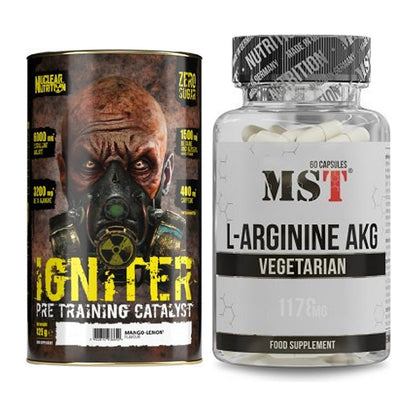 Trainings-Set: Nuclear Nutrition IGNITER + MST Arginin AAKG 1178mg – alle enthaltenen Artikel
