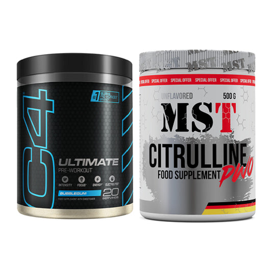 Trainings-Set: Cellucor C4 ULTIMATE 20 + MST Citrulline Malat 500g – alle enthaltenen Artikel