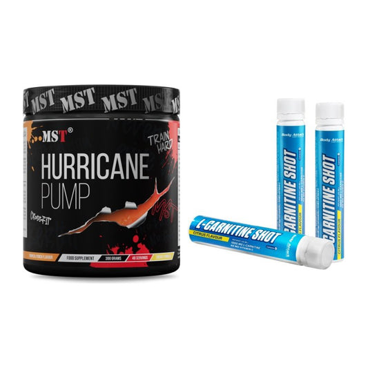Trainings-Set: MST Hurricane Pump + Body Attack L-Carnitine Shots – alle enthaltenen Artikel