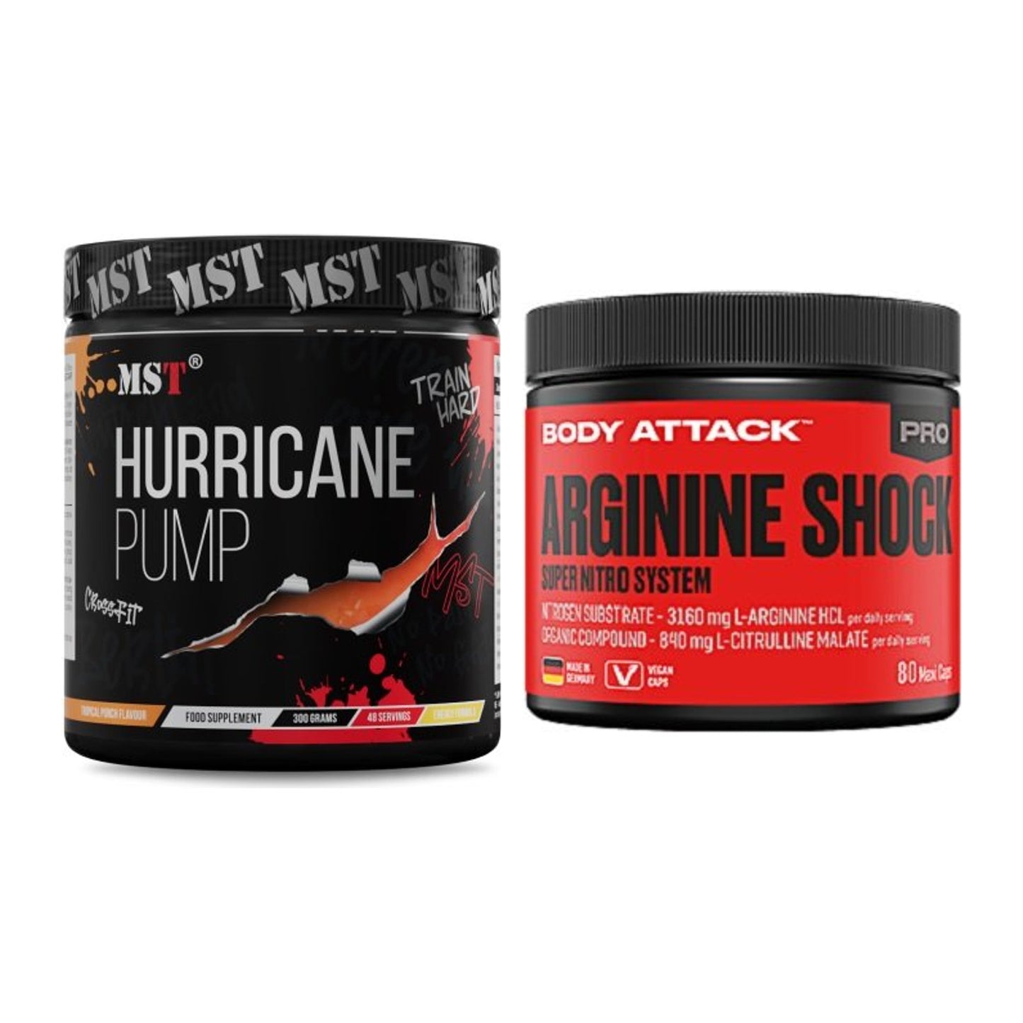 Trainings-Set: MST Hurricane Pump + Body Attack Arginine Shock – alle enthaltenen Artikel