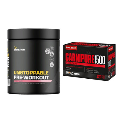 Trainings-Set: Dedicated Unstoppable + Body Attack Carnipure 1500 – alle enthaltenen Artikel