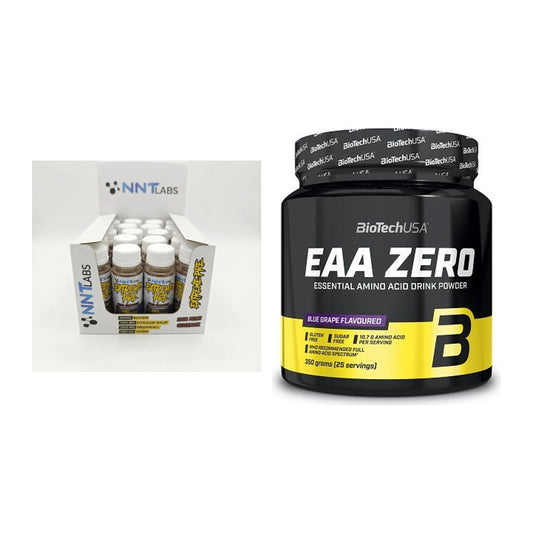 Tréninková sada: NNT Extreme Pre-Workout Shot + BioTech EAA Zero - všechny položky v ceně