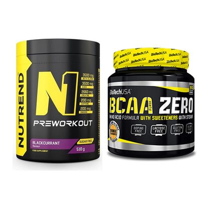 Trainings-Set: Nutrend N1 Preworkout + BioTech BCAA Zero – alle enthaltenen Artikel