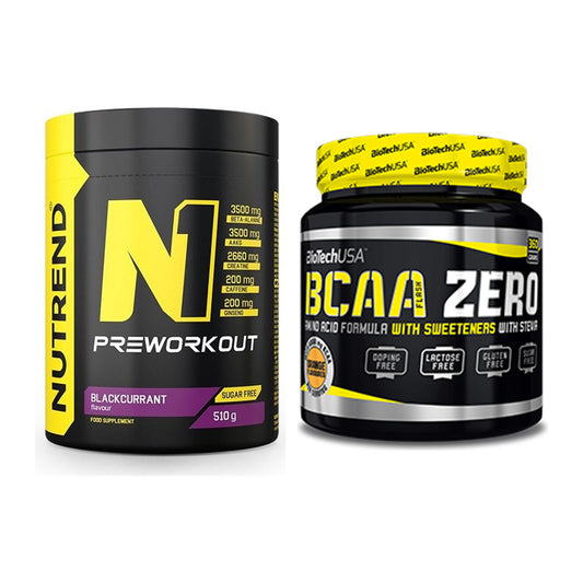 Trainings-Set: Nutrend N1 Preworkout + BioTech BCAA Zero – alle enthaltenen Artikel