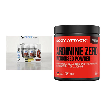 Trainings-Set: NNT Extreme Pump Shot + Body Attack 100 % Arginine Zero – alle enthaltenen Artikel