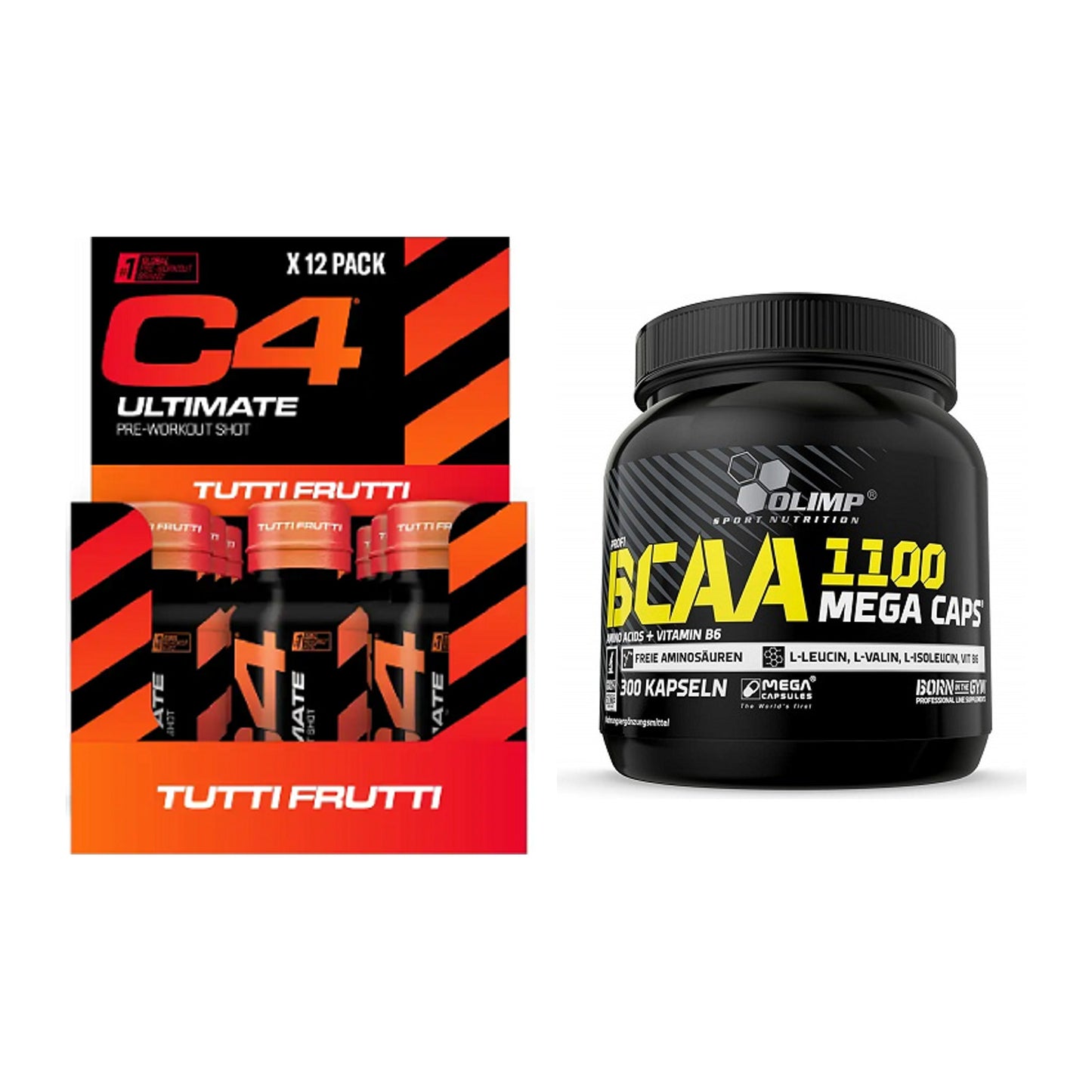 Trainings-Set: Cellucor C4 Ultimate Pre-Workout + Olimp BCAA Mega Caps – alle enthaltenen Artikel