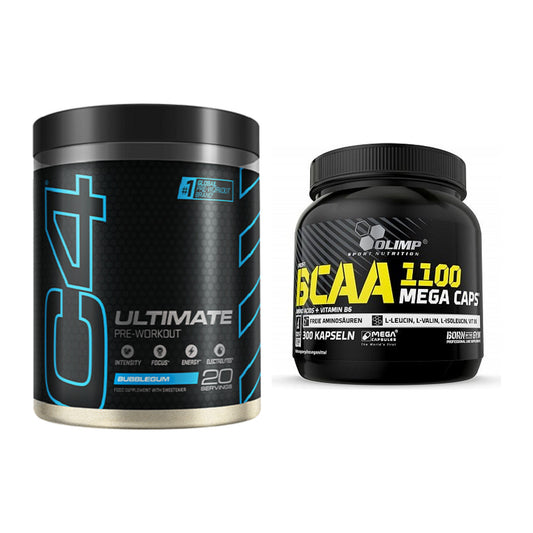 Trainings-Set: Cellucor C4 ULTIMATE 20 Serv. + Olimp BCAA Mega Caps – alle enthaltenen Artikel