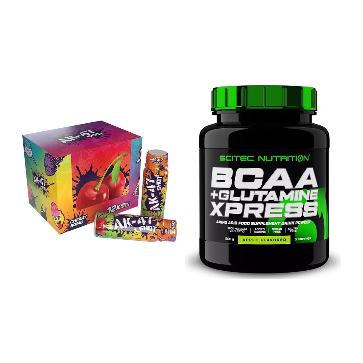 Trainings-Set: AK47 Labs AK47 Shots + Scitec BCAA+ Glutamine Xpress – alle enthaltenen Artikel