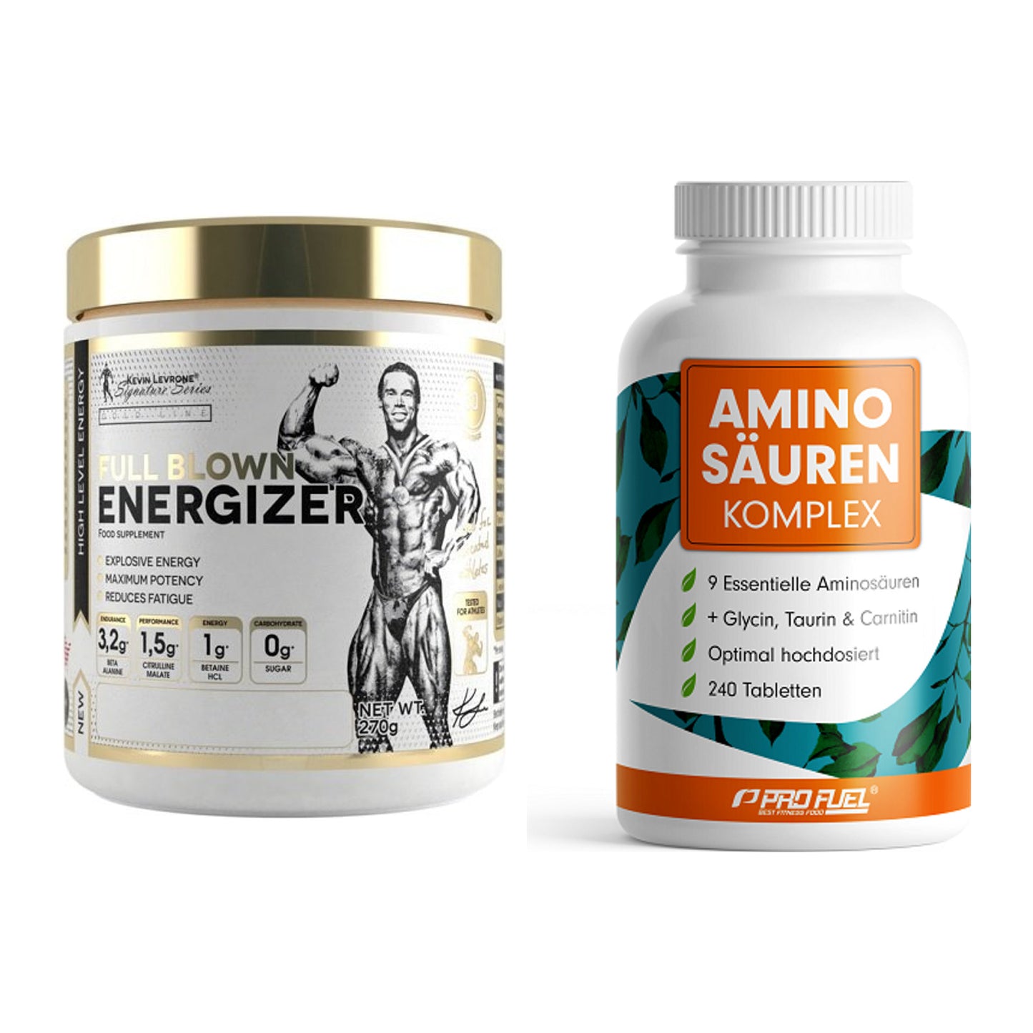 Trainings-Set: Kevin Levrone Full Blown + ProFuel Aminosäuren – alle enthaltenen Artikel