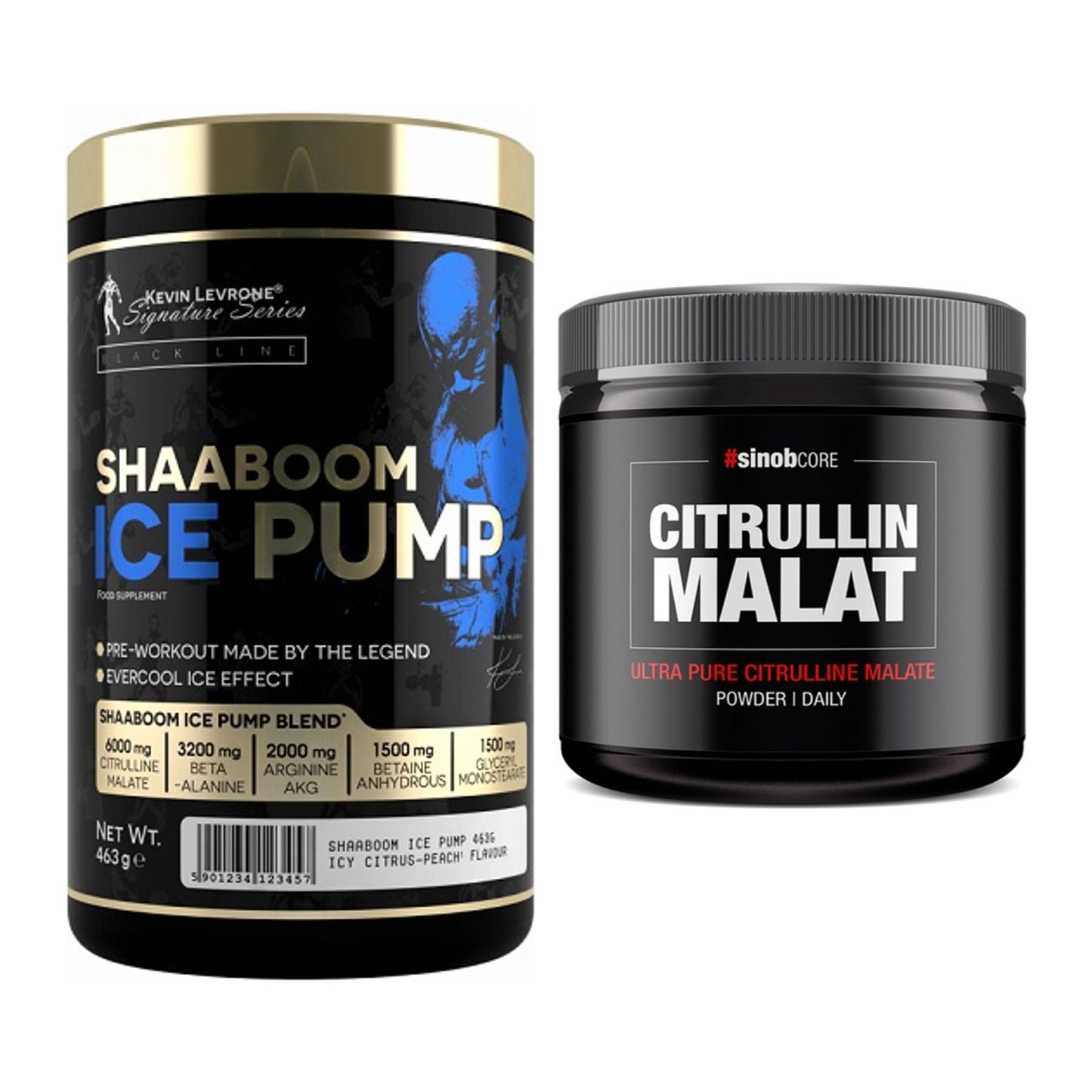 Trainings-Set: Kevin Levrone Shaaboom Ice + Sinob Core L-Citrullin – alle enthaltenen Artikel