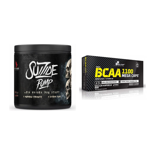 Trainings-Set: #GYMJUICE SUIZIDE PUMP + Olimp BCAA Mega Caps – alle enthaltenen Artikel