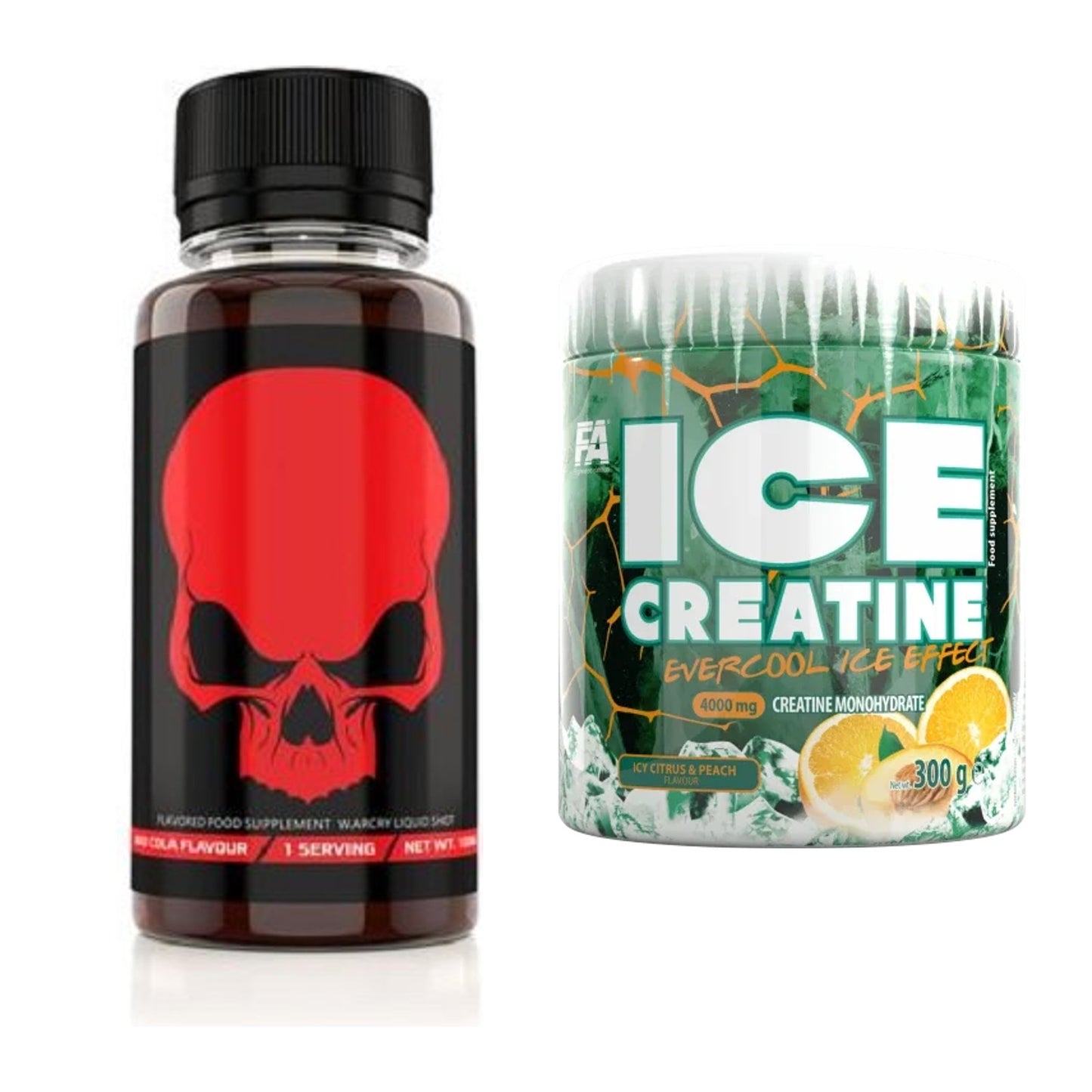 Trainings-Set: Genius Nutrition Warcry + FA Nutrition ICE Creatine – alle enthaltenen Artikel