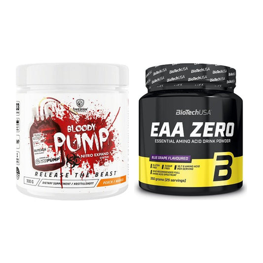 Trainings-Set: Swedish Supplements Bloody Pump + BioTech EAA Zero – alle enthaltenen Artikel