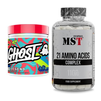Trainings-Set: Ghost Legend V4 30 Serv. + MST 21 Amino Acids – alle enthaltenen Artikel