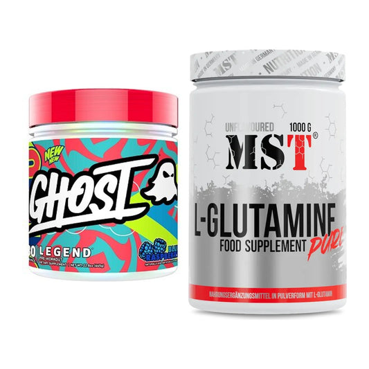 Trainings-Set: Ghost Legend V4 30 Serv. + MST Glutamine – alle enthaltenen Artikel