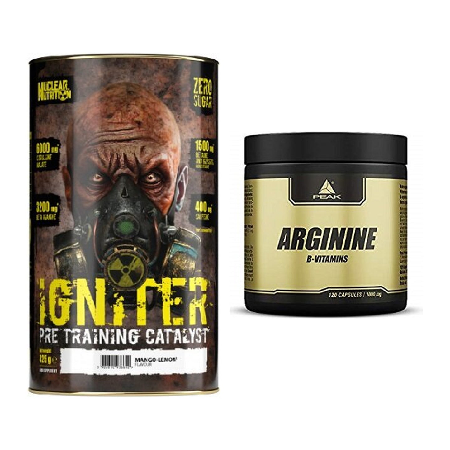 Trainings-Set: Nuclear Nutrition IGNITER Booster + Peak Arginin – alle enthaltenen Artikel