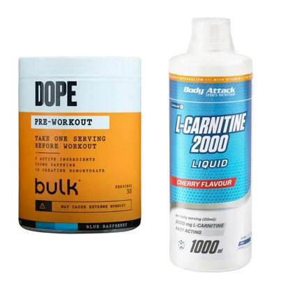 Trainings-Set: Bulk Dope Pre-Workout 30 + Body Attack L-Carnitine – alle enthaltenen Artikel