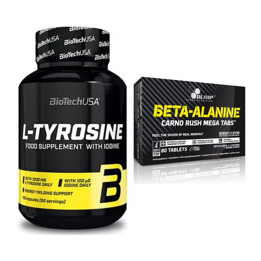 Trainings-Set: BioTech Tyrosine + Olimp Beta-Alanin Carno Rush – alle enthaltenen Artikel