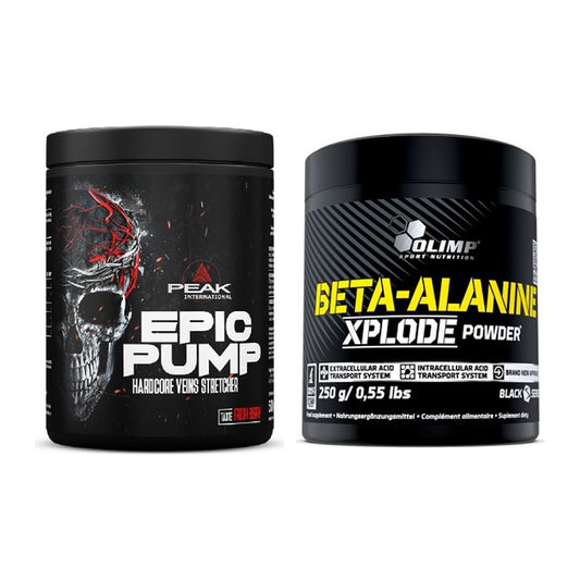 Trainings-Set: Peak EPIC Pump + Olimp Beta-Alanine Xplode Powder – alle enthaltenen Artikel
