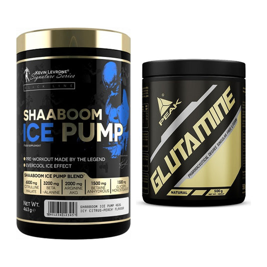 Trainings-Set: Kevin Levrone Shaaboom Ice Pump + Peak Glutamin – alle enthaltenen Artikel