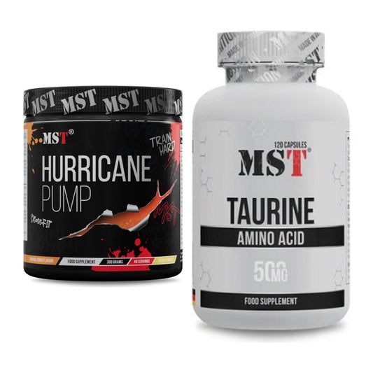 Treningssett: MST Hurricane Pump + MST Taurine - alle varer inkludert