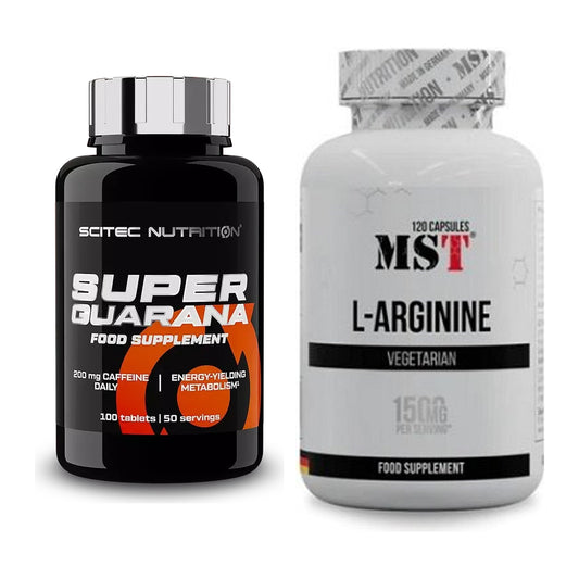 Trainings-Set: Scitec Super Guarana 100 + MST L-Arginine 120 Kaps. – alle enthaltenen Artikel