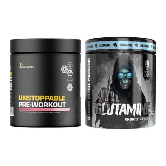 Trainings-Set: Dedicated Unstoppable + Skull Labs Glutamine – alle enthaltenen Artikel