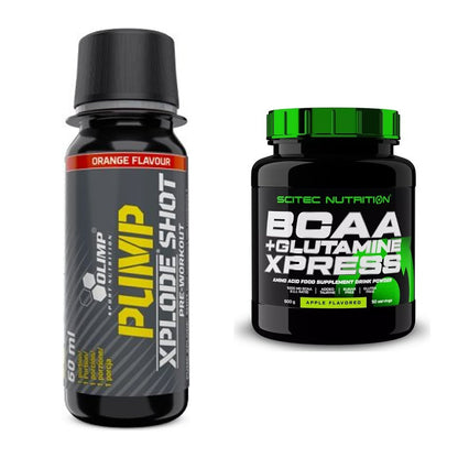 Trainings-Set: Olimp Pump Xplode Shot + Scitec BCAA+ Glutamine Xpress – alle enthaltenen Artikel