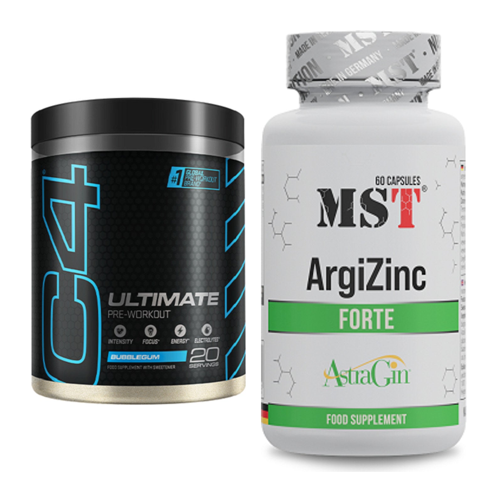 Trainings-Set: Cellucor C4 ULTIMATE 20 Serv. + MST ArgiZinc Forte – alle enthaltenen Artikel