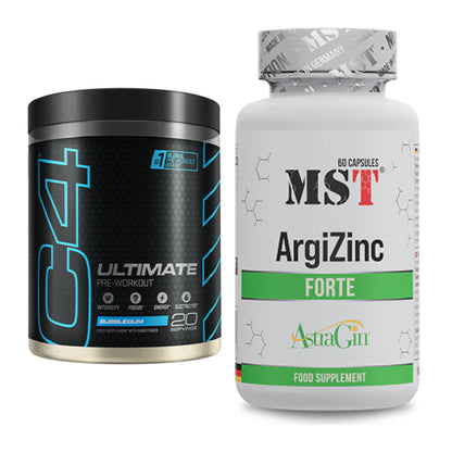 Trainings-Set: Cellucor C4 ULTIMATE 20 Serv. + MST ArgiZinc Forte – alle enthaltenen Artikel
