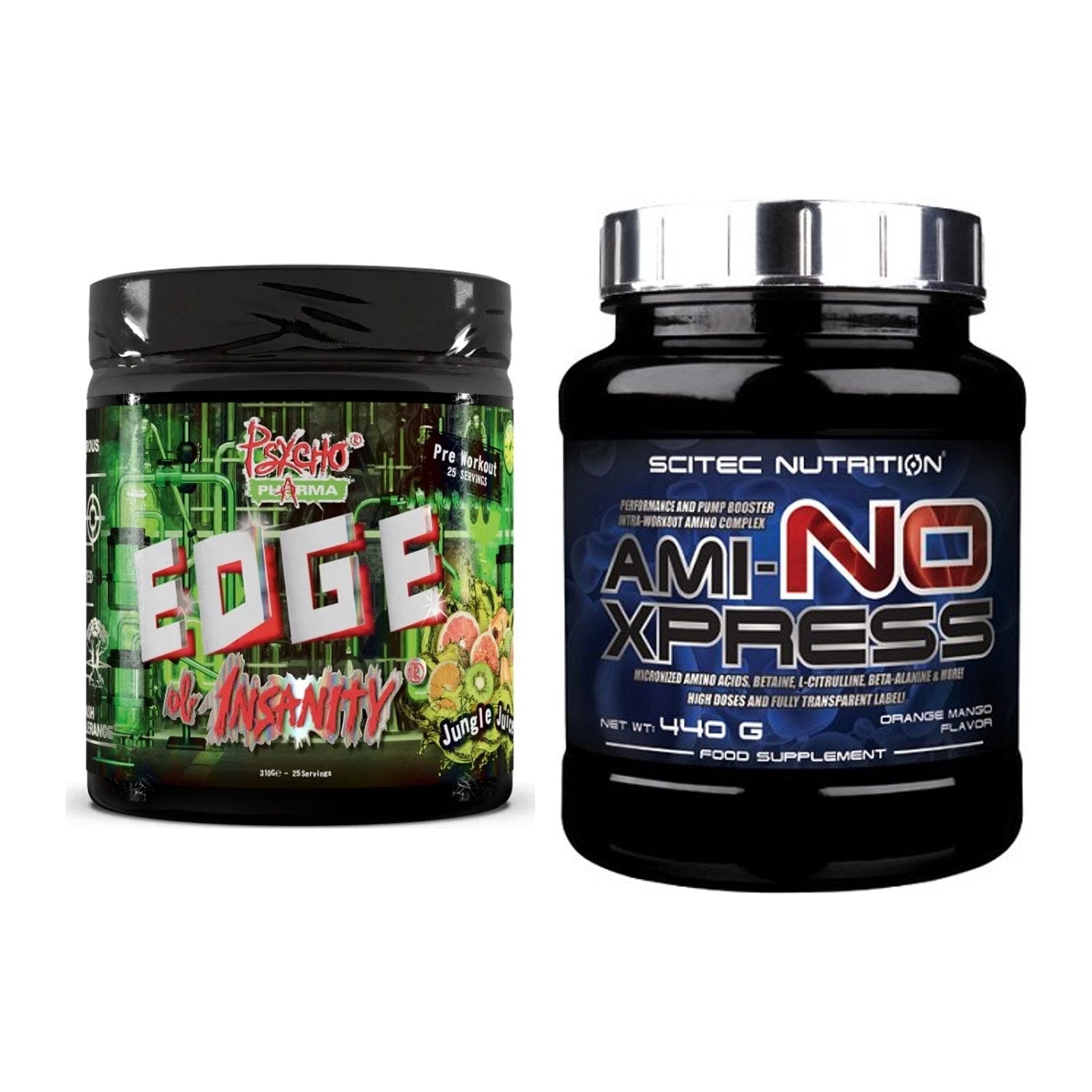 Trainings-Set: Psycho Pharma Edge of Insanity + Scitec Ami-NO Xpress – alle enthaltenen Artikel