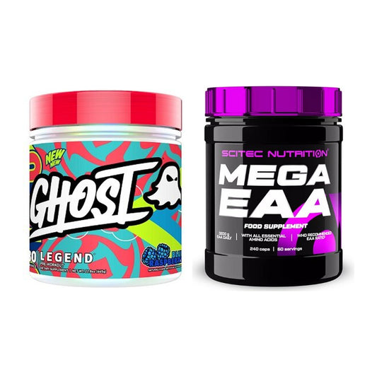 Σετ προπόνησης: Ghost Legend V4 30 Serv. + Scitec Mega EAA - περιλαμβάνονται όλα τα είδη