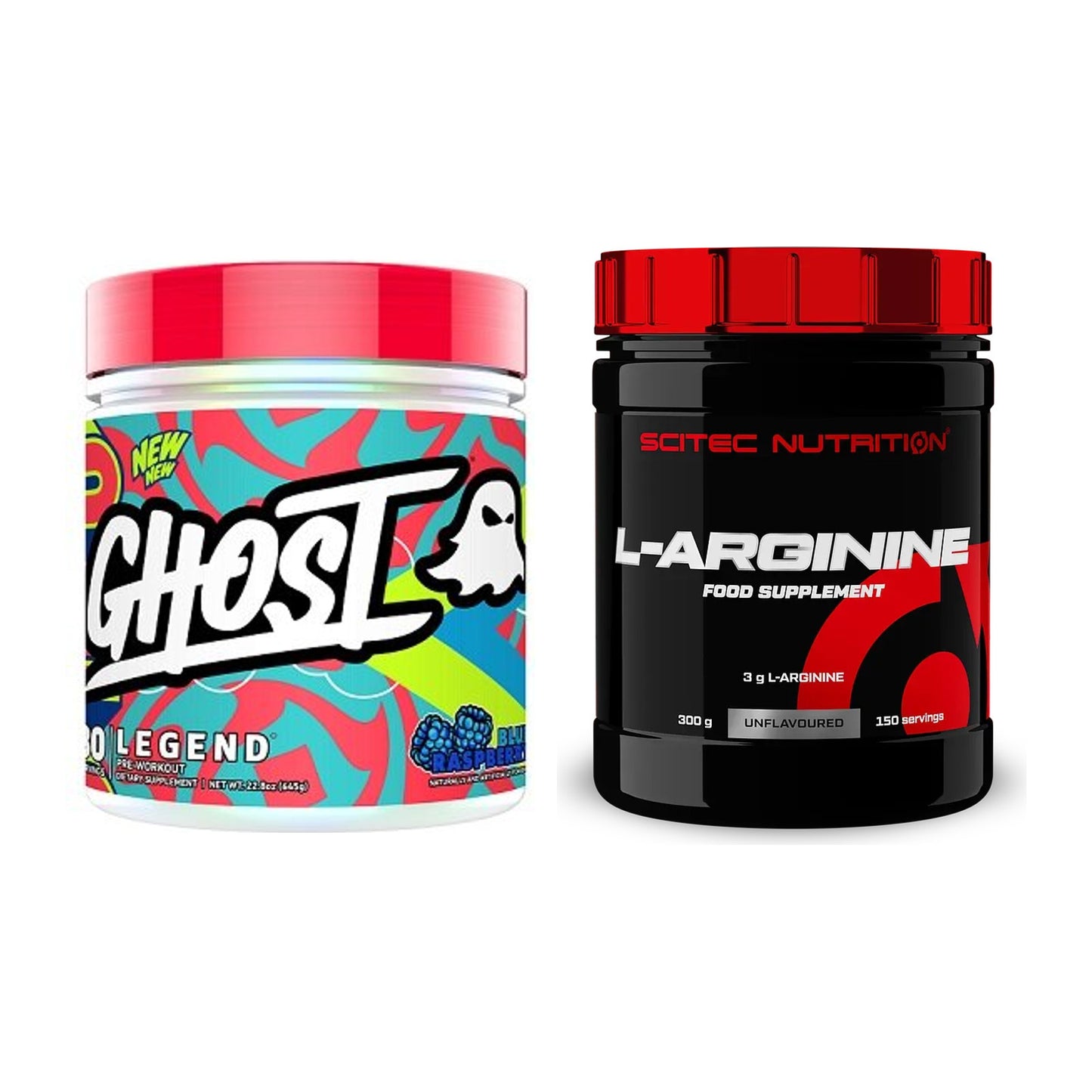 Trainings-Set: Ghost Legend V4 30 Serv. + Scitec Arginin – alle enthaltenen Artikel
