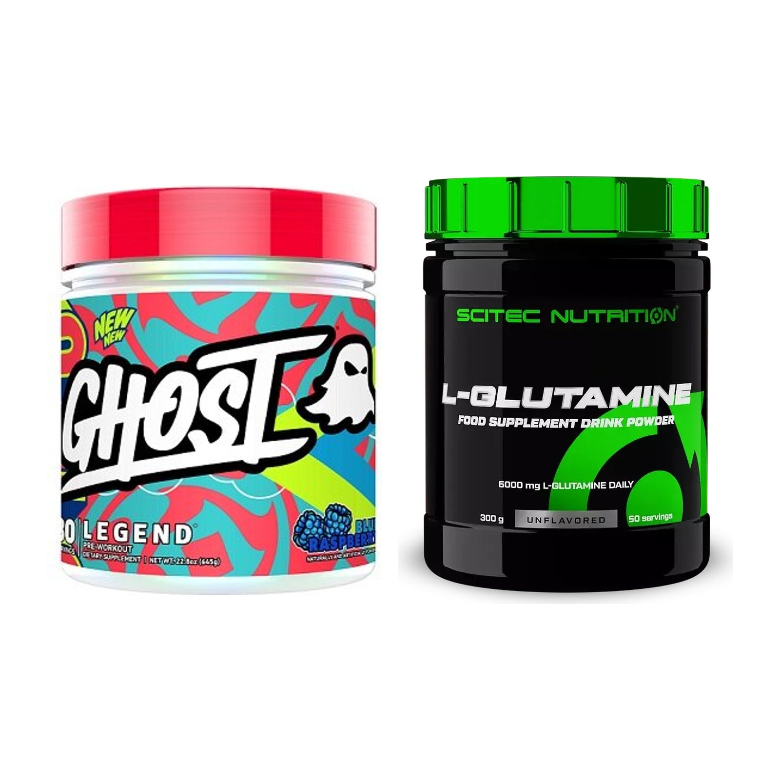 Trainings-Set: Ghost Legend V4 30 Serv. + Scitec L-Glutamin – alle enthaltenen Artikel