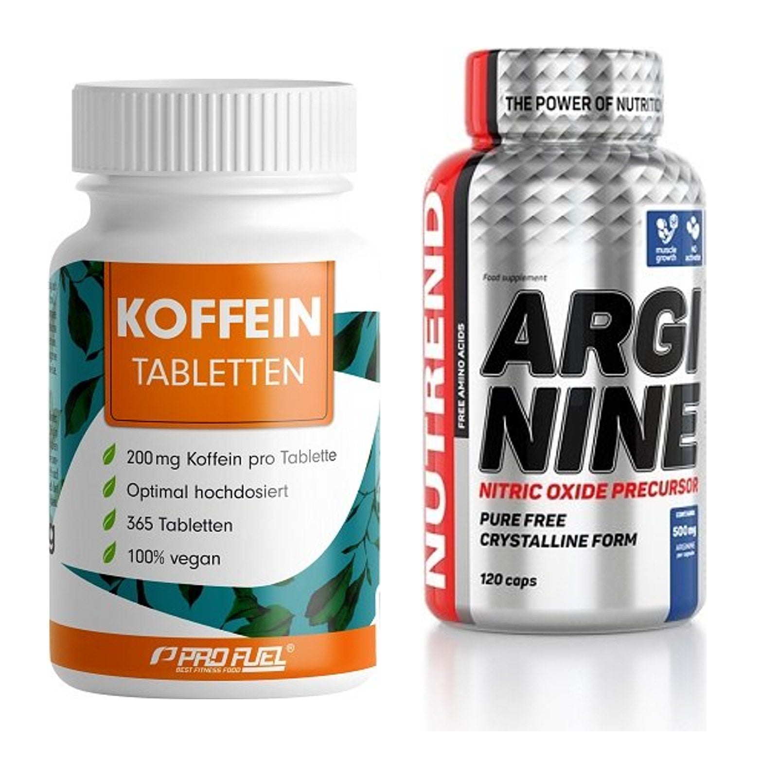 Trainings-Set: ProFuel Koffein (200mg) + Nutrend Arginine – alle enthaltenen Artikel